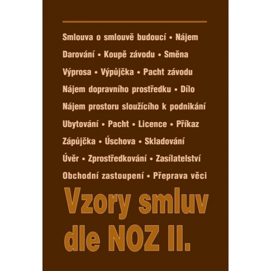 Vzory smluv dle NOZ II. 