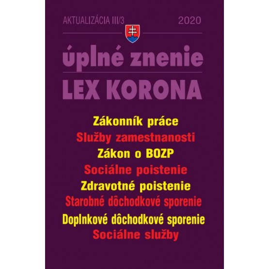Aktualizácia III/3 2020 - LEX-KORONA