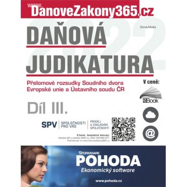 Daňová judikatura (III.)