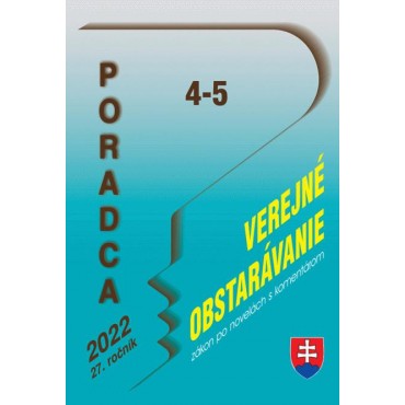 Poradca č. 4-5 / 2022 - Zákon o verejnom obstarávaní s komentárom