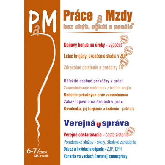 Práce a Mzdy bez chýb, pokút a penále č. 6-7 / 2024 - Daňový bonus na úroky - ako vypočítať