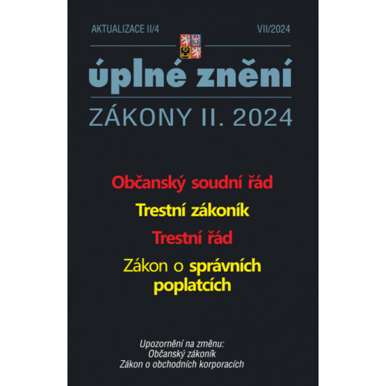 Aktualizace II/4 /2024 - Občanský soudní řád